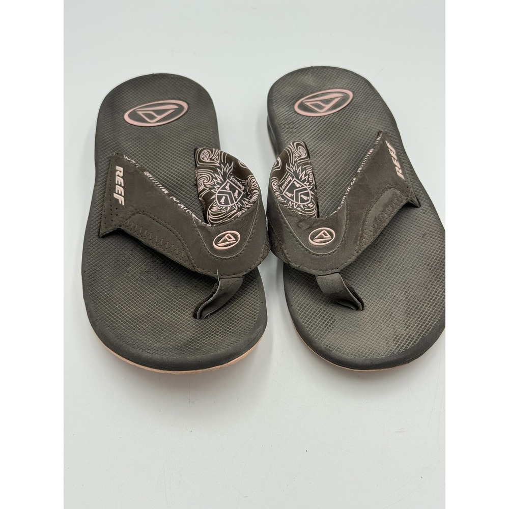Reef Sandals Women's Size 7 Brown & pink Ocean Water Beach Flip Flops
